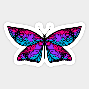 Fly With Pride: Androgyne Flag Butterfly Sticker